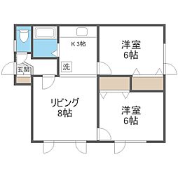 メゾン・ルミエール 2LDKの間取図画像