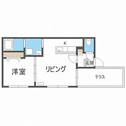 フルラージュ豊平公園 1LDKの間取図画像