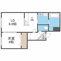 FUTABASQUARE琴似 1LDKの間取図画像