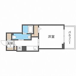 レジディア南一条 1Kの間取図画像