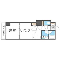 ビッグパレス南6条 1LDKの間取図画像