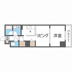 ビッグパレス南6条 1LDKの間取図画像