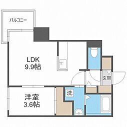 イリオスディオ 1LDKの間取図画像