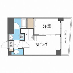 セントポーリア・グランデュール 1LDKの間取図画像