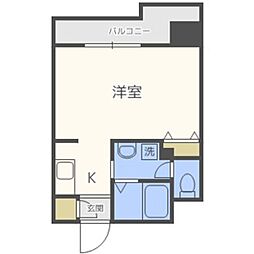 サンウッド札幌医大前 1Kの間取図画像