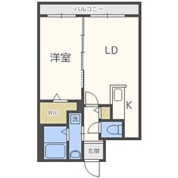 ミュンヘンスクエア2番館 1LDKの間取図画像