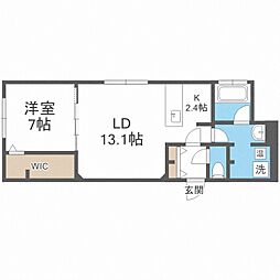 LeJardindeMIYANOMORI 1LDKの間取図画像