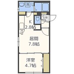 アセット2 1LDKの間取図画像