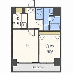 ラクラス札幌北7条 1LDKの間取図画像