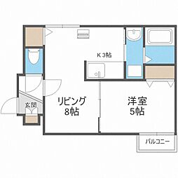 ルーヴェ本郷通 1LDKの間取図画像