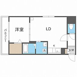 SENNA澄川 1LDKの間取図画像