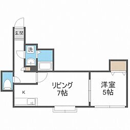 ロアール 1LDKの間取図画像