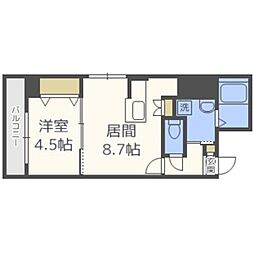 ノースプレミア大通北 1LDKの間取図画像