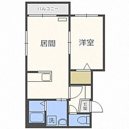 ジョヴァンニ菊水 1LDKの間取図画像