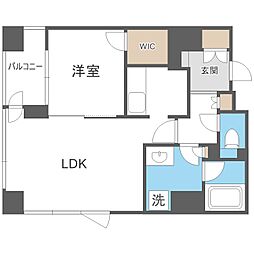 プライムメゾン南2条 1LDKの間取図画像