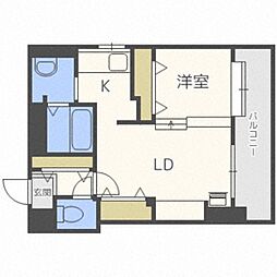 ピュア東彩館2 1LDKの間取図画像