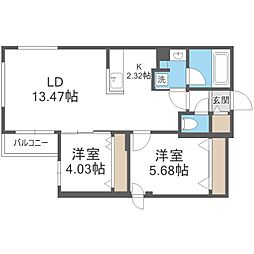 Ｓ−ＲＥＳＩＤＥＮＣＥ琴似本通ａｖａｎｔａ 2階