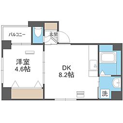 クラッセ北大前3 1LDKの間取図画像
