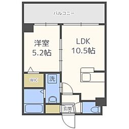 スペチアーレ伏見ウェスト 1LDKの間取図画像