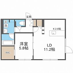 LeJardindeMIYANOMORI 1LDKの間取図画像