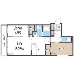 札幌市白石区東札幌五条2丁目マンション 2LDKの間取図画像