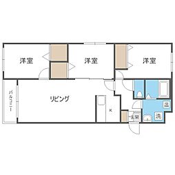 ベラヴィスタ旭ヶ丘 3LDKの間取図画像