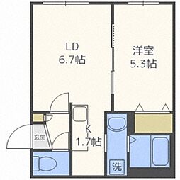ラグジースペース白石 1LDKの間取図画像