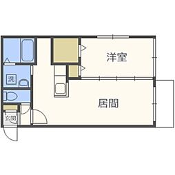 モルティーニ麻生 1LDKの間取図画像