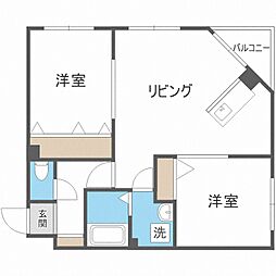 ハピネス福住 2LDKの間取図画像