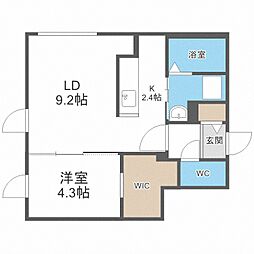 エルムガーデン3 1LDKの間取図画像