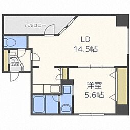 SEIRA豊平 1LDKの間取図画像