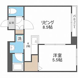 ノヴァ発寒南 1LDKの間取図画像