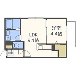 PREZIOSA 1LDKの間取図画像
