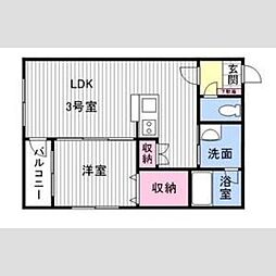 モルティーニ平岸 1LDKの間取図画像
