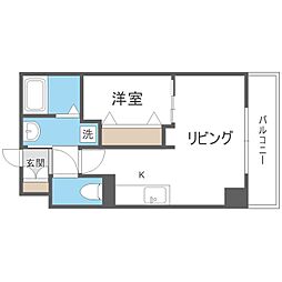 HF東札幌レジデンス 1LDKの間取図画像