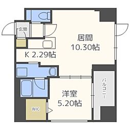 F022円山 1LDKの間取図画像