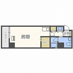 TEADA北4条 1Kの間取図画像