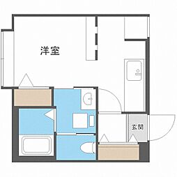 ドウ・ヴィルヌーブ 1Kの間取図画像