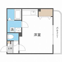 パティオ竹善 ワンルームの間取図画像