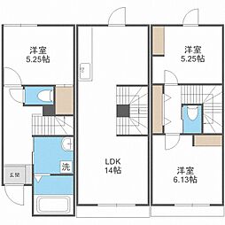 雪月花伍 3LDKの間取図画像