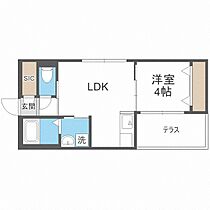 ネクステージ南平岸ＩＩ  ｜ 北海道札幌市豊平区平岸四条13丁目（賃貸マンション1LDK・1階・30.87㎡） その2