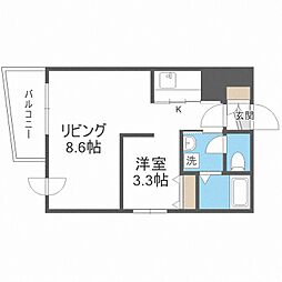 札幌レジデンス知事公館 1LDKの間取図画像