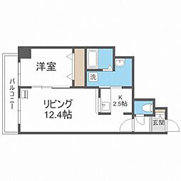 エステラ東札幌 1LDKの間取図画像