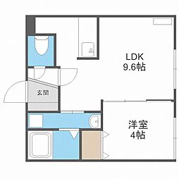 ぴあ南17条 1LDKの間取図画像