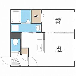 フォーレスタコトニ 1LDKの間取図画像