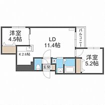 ブランシャールＮＯＡ中島公園  ｜ 北海道札幌市中央区南九条西6丁目（賃貸マンション2LDK・2階・50.02㎡） その2