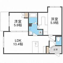 Ｒｅｓｔｓ　ｏｎ　行啓通  ｜ 北海道札幌市中央区南十四条西7丁目（賃貸マンション2LDK・4階・56.12㎡） その2