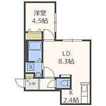 Ｐｕｒｅ　Ｃｌａｉｒ（ピュアクレール）  ｜ 北海道札幌市西区二十四軒四条3丁目（賃貸マンション1LDK・4階・34.72㎡） その2