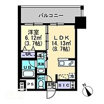 香川県高松市福田町（賃貸マンション1LDK・6階・30.61㎡） その2