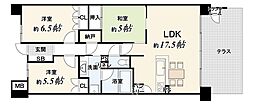 パークシティ桂ジオ 3LDKの間取図画像